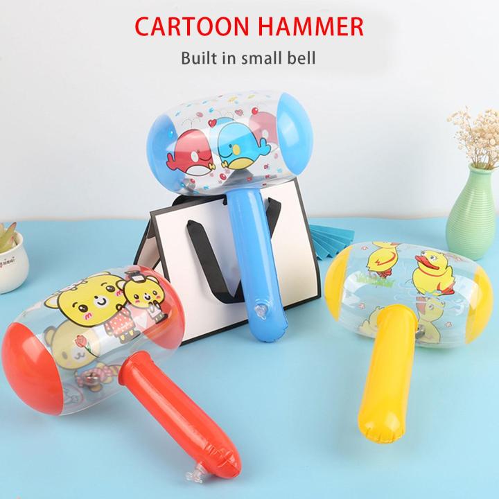 random-color-childrens-toy-inflatable-small-hammer-with-water-props-cartoon-small-toys-balloon-inflatable-hammer-game-pool-bell-s9w9