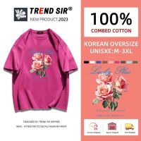 TrendSir ?พร้อมส่ง?เสื้อยืดโอเวอร์ไซส์ เสื้อยืดแฟชั่น เนื้อผ้านิ่ม โอเวอร์ไซส์ สำหรับชายและหญิง บายง่ายเครื่องแต่งกายไปทําง มี7สี M-3XL