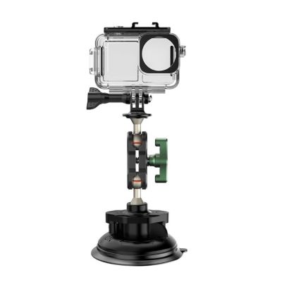 ที่บังแดดหน้ารถยนต์ติดจุกดูดอุปกรณ์ยึดกล้องที่ยึดสำหรับ Gopro 11 10 9 Insta360 X3เคสกระเป๋ากล้องกันน้ำ Osmo Action 3