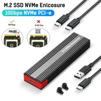 กล่อง USB3.1 M.2 Nvme Enclosure Gen2 10Gbps SSD Nvme M2 M 2เป็น USB เครื่องมืออะแดปเตอร์ฟรีกล่องภายนอกสำหรับ2230 2242 2260 2280 M2 Nvme