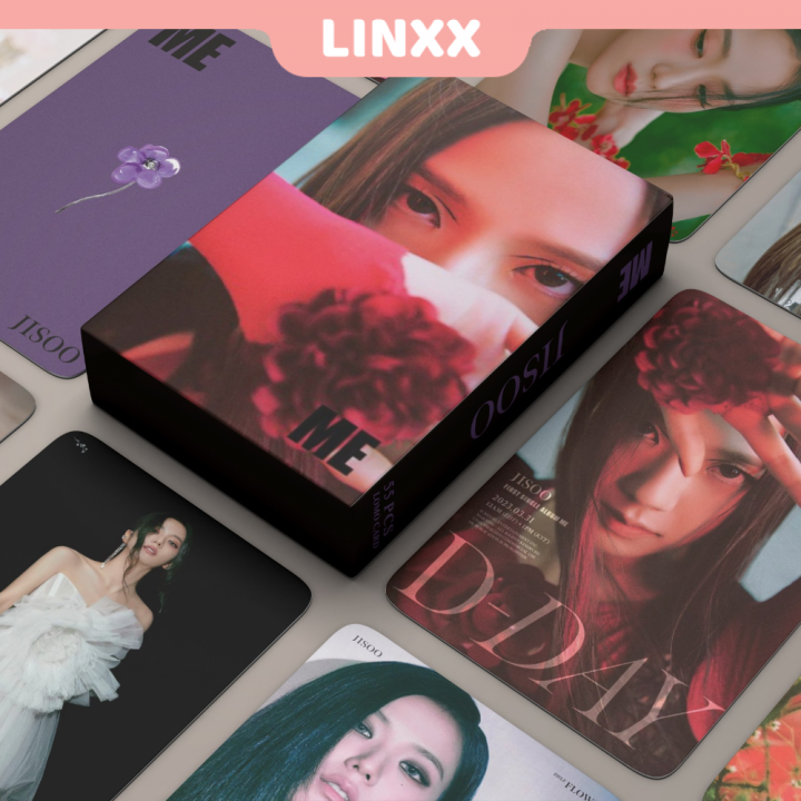 LINXX 55 Pcs Black Pink Jisoo Solo ME Album Lomo Card Kpop Photocards ...