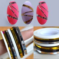 【LZ】 10Rolls of 4Color 1mm 2mm 3mm Nail Art Striping Tape Stickers/ Nail Tape Roll/ Lines Stripe Tape DIY Nail Art Adhesive Line