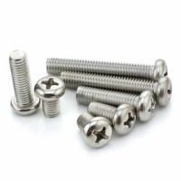 50pcs Inch Round Pan Head Phillips Screws 304 Stainless Steel Machine Screws