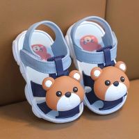 Summer Beach Sandals For Children Cute Cartoon Bear Boys Girls Toddler Shoes Anti-slippery Soft-soled Korean Style Footwear