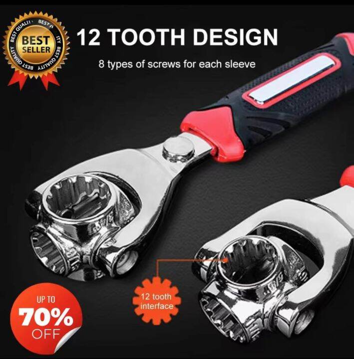 Jazzstone 360 Degree Rotating Head Tiger Wrench Tool with free Snap and ...