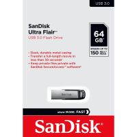 แฟลชไดร์ฟ 64GB Sandisk Ultra Flair (SDCZ73) USB 3.0 Black ของแท้ สินค้ามีรับประกัน