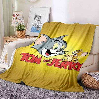 Cat And Mouse Cartoon Animation Blanket Tom Jerry Sofa Office Nap Air Conditioning Flannel Soft Warm Keep Can Be Customized U7