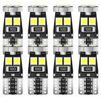 หลอด Led แคนบัสแคนบัส Led 12V 3030 Smd สีขาวขนาดเล็ก8ชิ้นใน T10 W5w W16w รถมีช่องด้านหลังเป็นลิ่ม