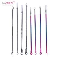 1/4pcs/set Stainless Steel Blackhead Comedone Kit Acne Pimple Belmish Extractor Vacuum Blackhead Remover Dots Cleaner Tool