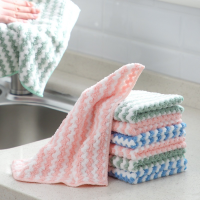 Kitchen Anti-Grease Wiping Rags Dishcloth Super Absorbent Microfiber Cleaning Cloth Washing Dishrag Kitchen Cleaning Towel Wiper