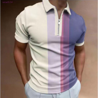 【high quality】  New Striped Polo Shirt with Zipper, High Quality, Suitable for Men in 2022