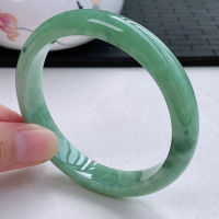 zheru Jewelry Natural Burmese Emerald Light Green 54mm-64mm celet Elegant Princess Jewelry Best Gifts for Mom and Girlfriend