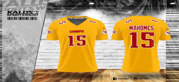 Chiefs (Patrick Mahomes) Yellow Football Shirt