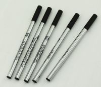 5ชิ้นดยุคโรลเลอร์บอลเติมปากกาหมึกสีดำ0.7มม. แบบกด110มม