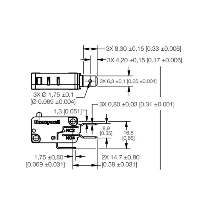 2pcs-honeywell-original-new-micro-switch-v15t10-1no-1nc-10a-3-pins