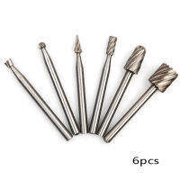 6Pcs HSS Routing Router เจาะ Bits ชุดเครื่องตัดโลหะสำหรับ Rotary Burrs เครื่องมือไม้หินโลหะแกะสลักเครื่องตัด