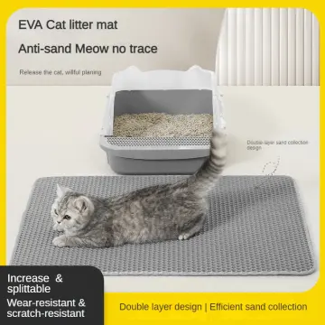 Cat Iitter Mat Waterproof EVA Double Layer Trapper Mats Bottom Non