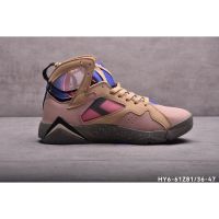 Best Sale『Original』ΝΙΕ A J 7 R High Basketball Shoes Men Women Outdoor Sports Shoes Brown (Free Shipping)