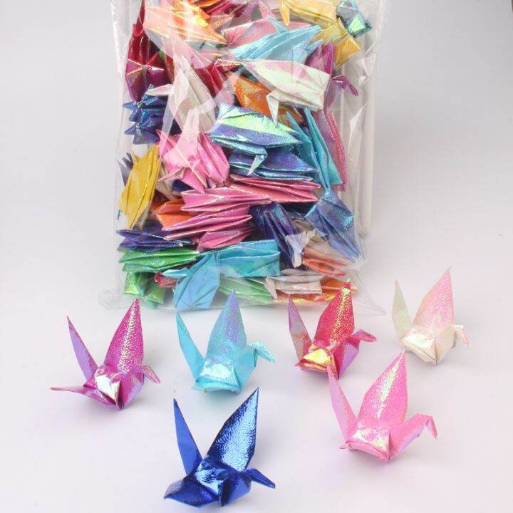 【Affordable】 Wholesale 15CM Origami Paper Cranes Premade Folded DIY