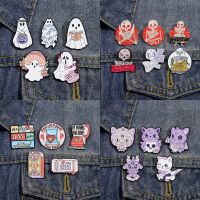 ❁✷☽  New Cartoon Enamel Pin Set Punk Gothic Brooches Lapel Badges Jewelry for Kids