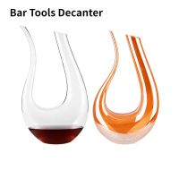 1200ML Big Decanter Handmade Crystal Red Wine Brandy Champagne Glasses Decanter Bottle Jug Pourer Aerator for Family Bar Bar Wine Tools