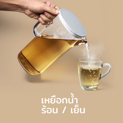 เหยือกน้ำ เหยือกใส่น้ำ ใส่ได้ทั้งน้ำร้อนและน้ำเย็น บรรจุได้ 1.8L - Qualy Flat Top Jug