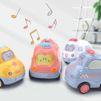 Cute Montessori Cars Toys for Baby 0 12 24 Months Friction Toy Car for Children Musical Juguetes Carro Babies Boys Gift One Year