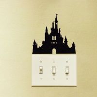 Magic Castle Light Switch Decal Fairy and Animal Pattern Switch Stickers Boy Girl Room Nursery Wall Home Decor Vinyl Mural AU05 Wall Stickers Decals