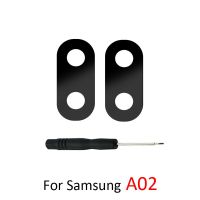 กระจกกล้องถ่ายรูปดั้งเดิมเหมาะสำหรับ Samsung Galaxy A02 A022 A022F A022M M02 M022 M022F กรอบโทรศัพท์ชิ้นส่วนด้านหลัง Camea ใหม่