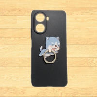 Case for Huawei Nova 10 SE 5T 8 8I 9 Y61 Y70 Y90 P20 P30 Pro P40 P50 Mate 40 RS 50 3D Cute Blue Dog Finger Ring Stand Holder Soft TPU Phone Cover