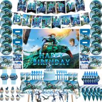 Avatar Theme Birthday Party Decoration Tableware Balloon Banner Supplies Cake Toppers for Baby Shower Kids Toy Globos