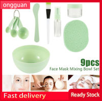 9Pcs DIY Facial Mask Mixing Bowl Set Spoon Brush Mixing Makeup Beauty Tools Facial Mask Brushs