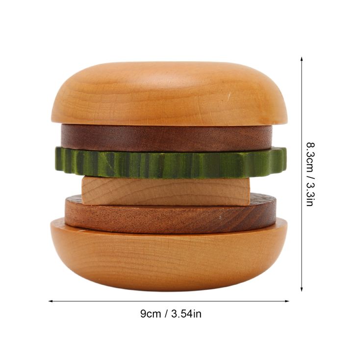 wood-drink-coasters-heat-insulation-practical-hamburger-coaster-set-eco-friendly-exquisite-with-magnet-for-kitchen