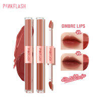 PINKFLASH Ombrelips DoubleSense 2 In 1 Dual-ended Lipstick Duo Lipstick Liquid Matte Lipstick Velvet Tint Lightweight High Pigment Lasting 14 Colors