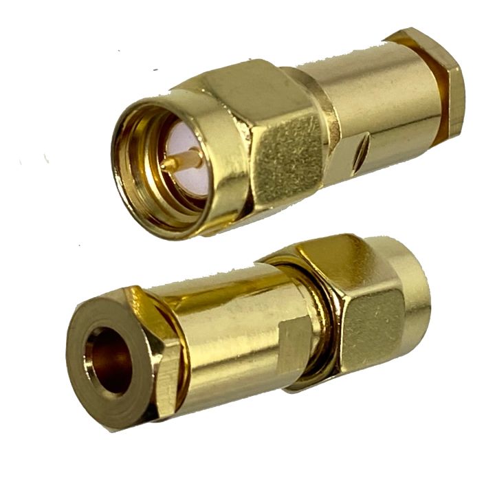 1pcs Connector SMA Male Plug Clamp RG316 RG174 LMR100 RF Coaxial  Adapter Straight 50ohm Wire Terminal New Electrical Connectors