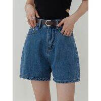 【CW】 ZHISILAO Waist Denim Shorts Wide Leg A-line Jeans 2022