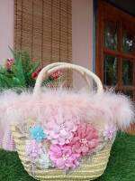 หญ้าราฟเฟียร์แต่งดอก+ขนโอลโรส