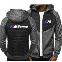 [ขายผู้ชายสำหรับ Bmw Power M โลโก้รถพิมพ์แฟชั่นลำลองแขนยาวเสื้อคลุมด้วยผ้าบุรุษแจ็คเก็ตซิปผู้ชาย Hoody เสื้อผ้า