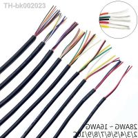 ₪卐☜ 2M/5M Wire Cable 28 26 24 22 20 18 16 AWG Soft 2 3 4 5 6 7 8 10 Cores Electronic PVC Sheathed Audio Signal Copper Wire UL2464