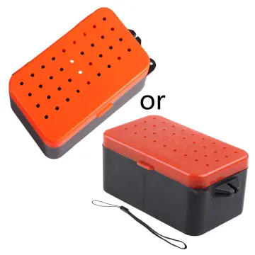 2pcs For Fishing Portable Bait Box Air Permeable Live Worm PP