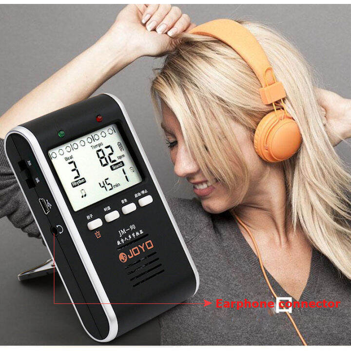 LED Indicator Digital Metronome With Voice Powered By Rechargeable Li