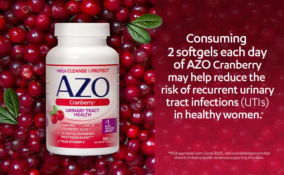 Azo Cranberry 25,000Mg, 100 Softgels Urinary Tract Supplement | Lazada Ph