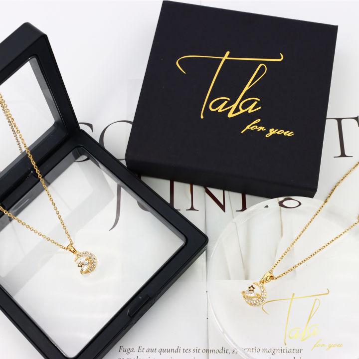 Tala for you 18K Gold Necklace Star Moon Planet Jewelry Women Necklace ...