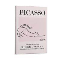 ศิลปะบนผนังเรียบง่ายปิกัสโซ่-งานศิลปะพิมพ์ผนังแมว,นิทรรศการโปสเตอร์ศิลปะแนววินเทจ,โปสเตอร์ภาพเขียนสีเบจชื่อดังศิลปะบนผนังตกแต่งพิมพ์ภาพวาดสำหรับตกแต่งห้องนอนห้องนั่งเล่น24X36นิ้ว (6นิ้ว)