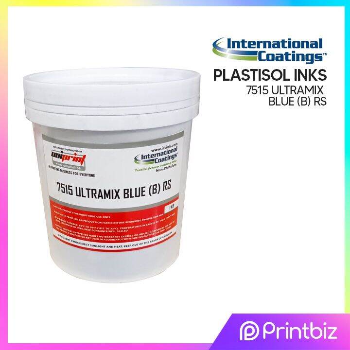 ICC International Coatings Textile Screen Printing Plastisol Inks 7500