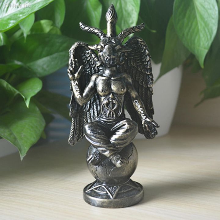 hua-lin-ซาตานแพะ-baphomet-รูปปั้นเรซิ่นซาตาน-figurine-โบสถ์ซาตาน-sabbatic-แพะประติมากรรมตกแต่งรูปปั้นทางศาสนา