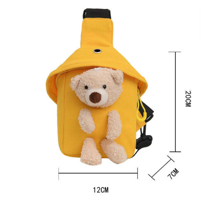 designer-hip-purse-children-waist-bag-solid-fanny-pack-high-quality-canvas-belt-bag-cute-bear-waist-bag