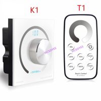 K1/T1 DC12V-24V Rotary single color touch panel dimmer Switch knob RF wireless Remote led dimmer controller for 5050 led strip