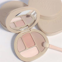 4สี Matte Contour Palette Long-Lasting Shading High Blush Powder กันน้ำ Sweatproof Beauty Face Pressed Powder