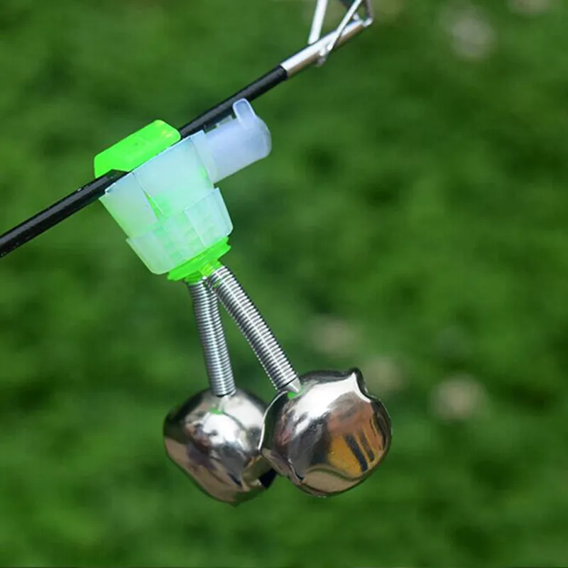 Pack of 10 Fishing Rod Bells, LED Light fishing Clip Bite Alarm